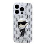 Apple iPhone 15 Pro Max Kılıf Karl Lagerfeld IML İkonik Monogram Orjinal Lisanslı Kapak