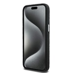 Apple iPhone 15 Pro Max Kılıf Karl Lagerfeld Orjinal Lisanslı PU Deri Damgalı Metal Yazı Logolu Kapak