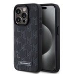 Apple iPhone 15 Pro Max Kılıf Karl Lagerfeld Orjinal Lisanslı M-safe Şarj Özellikli KL Yazılı Hot Stamp Kapak