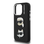 Apple iPhone 15 Pro Max Kılıf Karl Lagerfeld Orjinal Lisanslı K&C Heads Pin Kapak