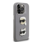 Apple iPhone 15 Pro Max Kılıf Karl Lagerfeld Orjinal Lisanslı K&C Heads Pin Kapak