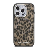 Apple iPhone 15 Pro Max Kılıf Karl Lagerfeld Orjinal Lisanslı IML Leopar Baskılı Kapak