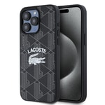 Apple iPhone 15 Pro Max Kılıf Lacoste Orjinal Lisanslı M-safe Şarj Özellikli Mono Vintage Logo Kapak