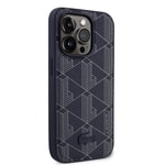 Apple iPhone 15 Pro Max Kılıf Lacoste Orjinal Lisanslı M-safe Şarj Özellikli PU Deri Görünümlü Karışık Monogram Desenli Kapak