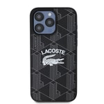 Apple iPhone 15 Pro Max Kılıf Lacoste Orjinal Lisanslı M-safe Şarj Özellikli Mono Vintage Logo Kapak