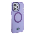 Apple iPhone 15 Pro Max Kılıf Lacoste Orjinal Lisanslı M-safe Şarj Özellikli İkonik Timsah Logolu Hard Parme Kapak
