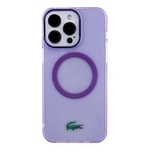 Apple iPhone 15 Pro Max Kılıf Lacoste Orjinal Lisanslı M-safe Şarj Özellikli İkonik Timsah Logolu Hard Parme Kapak