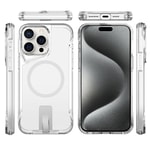 Apple iPhone 15 Pro Max Kılıf M-safe Şarj Özellikli Zore T-Max Standlı Kapak