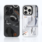 Apple iPhone 15 Pro Max Kılıf M-safe Şarj Özellikli Mekanik Tasarımlı Benks Perspective Serisi Kapak