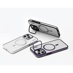 Apple iPhone 15 Pro Max Kılıf M-safe Şarj Özellikli Sararma Önleyici Youngkit Crystal Grid Kapak