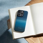 Apple iPhone 15 Pro Max Kılıf M-safe Şarj Özellikli Aramid Fiber Pitaka Tactile Woven Sunset-Moonrise Serisi Moonrise Kapak