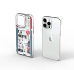 Apple iPhone 15 Pro Max Kılıf M-safe Şarj Özellikli Bilet Desenli Wiwu Turkey B Serisi Kapak