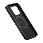 Apple iPhone 15 Pro Max Kılıf M-safe Şarj Özellikli 600D Aramid Fiber Pitaka Military-Grade Classic Serisi Black-Grey Twill Kapak