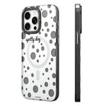 Apple iPhone 15 Pro Max Kılıf M-safe Şarj Özellikli Polka Dot Desenli Youngkit Spots Serisi Kapak