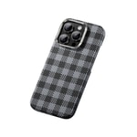Apple iPhone 15 Pro Max Kılıf M-safe Şarj Özellikli Ekose Tasarımlı Benks ArmorVichy Kevlar Kapak