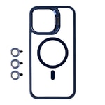 Apple iPhone 15 Pro Max Kılıf M-safe Şarj Özellikli Standlı Zore M-safe Klon Lensli Kapak