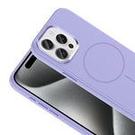 Apple iPhone 15 Pro Max Kılıf M-Safe Şarj Özellikli Metal Kamera Çerçeveli Zore Edi Silikon Kapak