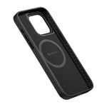 Apple iPhone 15 Pro Max Kılıf M-safe Şarj Özellikli 1500D Aramid Fiber Pitaka Military-Grade Classic Serisi Black-Grey Twill Kapak