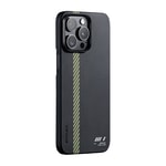 Apple iPhone 15 Pro Max Kılıf M-safe Şarj Özellikli Aramid Fiber Pitaka Tactile Woven Break The Line Kapak