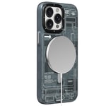 Apple iPhone 15 Pro Max Kılıf M-safe Şarj Özellikli Youngkit 360° Standlı Technology Serisi Kapak