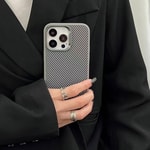 Apple iPhone 15 Pro Max Kılıf M-safe Şarj Özellikli Karbon Fiber Görünümlü Zore Troy Kapak