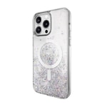 Apple iPhone 15 Pro Max Kılıf M-safe Şarj Özellikli Parlayan Simli Şeffaf Lisanslı Switcheasy Starfield-M Kapak