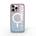 Apple iPhone 15 Pro Max Kılıf M-safe Şarj Özellikli Transparan Renk Geçişli Wiwu Turkey C Serisi Kapak