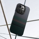 Apple iPhone 15 Pro Max Kılıf M-safe Şarj Özellikli Karbon Fiber Tasarımlı Benks Aurora ArmorAir Kevlar Kapak
