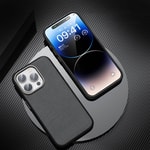 Apple iPhone 15 Pro Max Kılıf M-safe Şarj Özellikli PU Deri Zore Adora Kapak