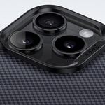 Apple iPhone 15 Pro Max Kılıf M-safe Şarj Özellikli Karbon Fiber Tasarımlı Benks Aurora ArmorPro Kevlar Kapak