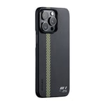 Apple iPhone 15 Pro Max Kılıf M-safe Şarj Özellikli Aramid Fiber Pitaka Tactile Woven Break The Line Kapak