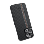 Apple iPhone 15 Pro Max Kılıf M-safe Şarj Özellikli 600D Aramid Fiber Pitaka Tactile Woven Orchestra Serisi Rhapsody Kapak