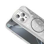 Apple iPhone 15 Pro Max Kılıf M-safe Şarj Özellikli Parlayan Simli Zore Okso Kapak