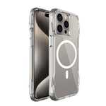 Apple iPhone 15 Pro Max Kılıf M-safe Şarj Özellikli Airbagli Şeffaf Zore İncek Kapak