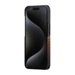 Apple iPhone 15 Pro Max Kılıf M-safe Şarj Özellikli Aramid Fiber Pitaka Tactile Woven Sunset-Moonrise Serisi Sunset Kapak