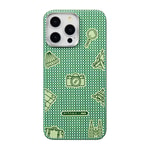 Apple iPhone 15 Pro Max Kılıf M-safe Şarj Özellikli Awa Tasarımlı 1500D Aramid Fiber Pitaka Ultra-Slim Classic Serisi Forest Kapak