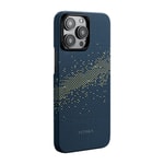 Apple iPhone 15 Pro Max Kılıf M-safe Şarj Özellikli Aramid Fiber Pitaka Tactile Woven Starpeak Serisi Milky Way Galaxy Kapak