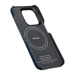 Apple iPhone 15 Pro Max Kılıf M-safe Şarj Özellikli Aramid Fiber Pitaka Tactile Woven Starpeak Serisi Milky Way Galaxy Kapak