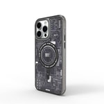 Apple iPhone 15 Pro Max Kılıf M-safe Şarj Özellikli Desenli Wiwu Mecha Circuit H Serisi Kapak
