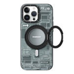 Apple iPhone 15 Pro Max Kılıf M-safe Şarj Özellikli Youngkit 360° Standlı Technology Serisi Kapak