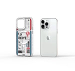Apple iPhone 15 Pro Max Kılıf M-safe Şarj Özellikli Bilet Desenli Wiwu Turkey B Serisi Kapak