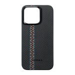Apple iPhone 15 Pro Max Kılıf M-safe Şarj Özellikli 600D Aramid Fiber Pitaka Tactile Woven Orchestra Serisi Rhapsody Kapak