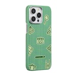 Apple iPhone 15 Pro Max Kılıf M-safe Şarj Özellikli Awa Tasarımlı 1500D Aramid Fiber Pitaka Ultra-Slim Classic Serisi Forest Kapak