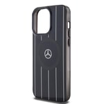 Apple iPhone 15 Pro Max Kılıf Mercedes Benz Orjinal Lisanslı M-safe Şarj Özellikli Çift Katmanlı Paralel Çizgi Desenli Kapak