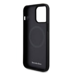 Apple iPhone 15 Pro Max Kılıf Mercedes Benz Orjinal Lisanslı M-safe Şarj Özellikli Alüminyum Arka Yüzey Metal Yıldız Logolu Kapak