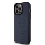 Apple iPhone 15 Pro Max Kılıf Mercedes Benz Orjinal Lisanslı M-safe Şarj Özellikli Mühürlü Yıldız Desenli ve Logolu Deri Kapak
