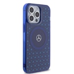 Apple iPhone 15 Pro Max Kılıf Mercedes Benz Orjinal Lisanslı M-safe Şarj Özellikli Çift Katmanlı Mini Yıldız Desenli Kapak