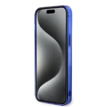 Apple iPhone 15 Pro Max Kılıf Mercedes Benz Orjinal Lisanslı M-safe Şarj Özellikli Çift Katmanlı Mavi Yıldız Desenli Kapak