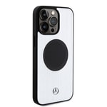 Apple iPhone 15 Pro Max Kılıf Mercedes Benz Orjinal Lisanslı M-safe Şarj Özellikli Alüminyum Arka Yüzey Metal Yıldız Logolu Kapak