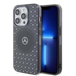 Apple iPhone 15 Pro Max Kılıf Mercedes Benz Orjinal Lisanslı M-safe Şarj Özellikli Çift Katmanlı Mini Yıldız Desenli Kapak